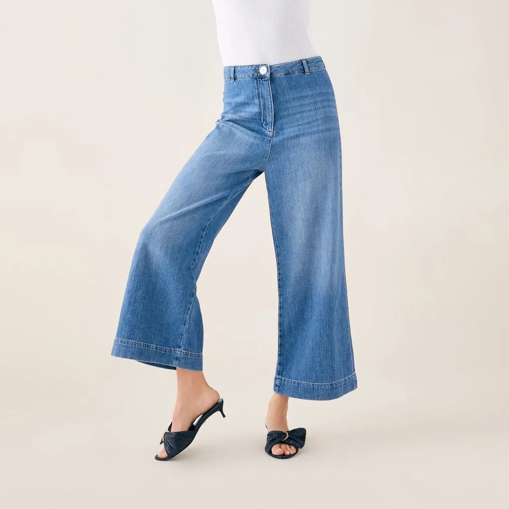 Zara Marine Cropped Culottes